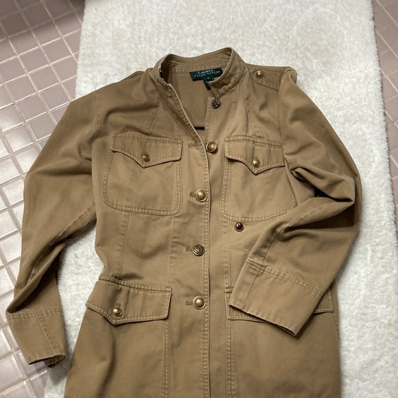 Ralph Lauren Tan Military Style Jacket - Picture 9 of 10